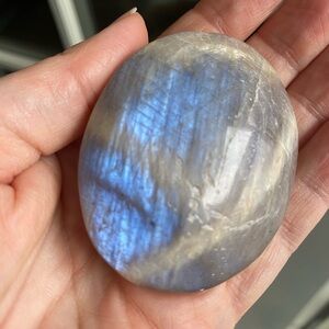 Blue Moonstone Palm Stone
